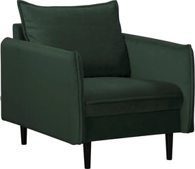 Тъмнозелено кадифено кресло Juli – Ropez