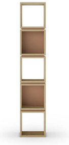 Библиотека от декор от дъб в тухлен и естествен цвят 32x167 cm Lofty – Marckeric