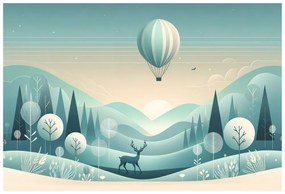 Самозалепващ тапет – Мечтателен пейзаж с балон