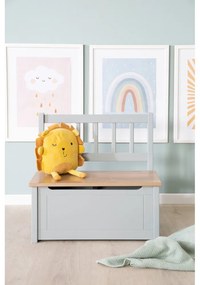 Кафяво-сива детска пейка Woody – Roba