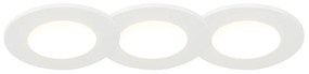Комплект от 3 кръгли LED 5W бели водоустойчиви вградени спотове за баня - Blanca