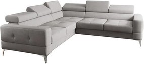 Ъглов диван Soreko Max-сив-плат-десен