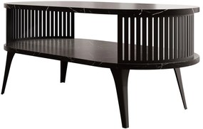 Холна маса Roenni II-Черен мрамор