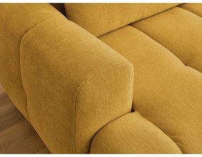 Сгъваем/с място за съхранение ъглов диван в цвят горчица (десен ъгъл) Fuji – Bobochic Paris