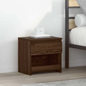 815134 vidaXL Нощни шкафчета, 2 бр, кафяв дъб, 40x30x39 см, инженерно дърво