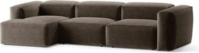 Кафяв ъглов диван (ляв ъгъл) Bergamo – Cosmopolitan Design