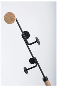 Подова етажерка от масивна дъбова дървесина с черни детайли Hook - Gazzda