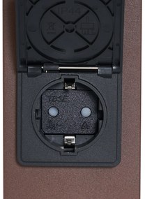 Индустриален външен стълб ръждивокафяв с димно стъкло 50 см със сензор за здрач - Дания