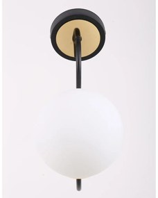 Черна и бяла стенна лампа ø 15 cm Oslo – Squid Lighting