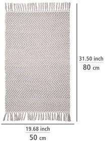 Сива постелка за баня от рециклирана пластмаса Gata, 50 x 80 cm - Wenko