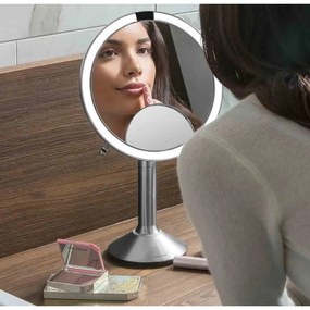 Козметично огледало със светлина/увеличително (5x) ø 20 cm Sensor Trio – simplehuman