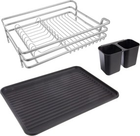 Черно-бял метална тавичка за оттичане 43x32 cm Deluxe – Orion