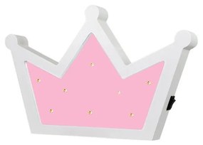 LED детско стенен осветител LED/2xAA розова корона