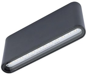 Външна LED лампа за стена FLOW 2xLED/6W/230V IP54 черна