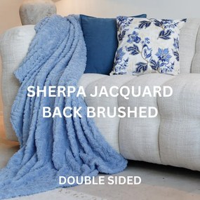 Синьо одеяло от микроплюш 150x200 cm Rena – Tiseco Home Studio