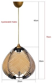 Черно и бежово висящо осветително тяло с текстилен абажур ø 25 cm – Opviq lights