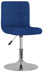 3087452 vidaXL Въртящи се трапезни столове, 4 бр, сини, текстил