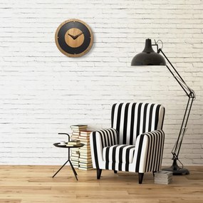 Дъб Flow Дървен стенен часовник - 30 cm