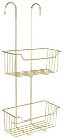 Висящ рафт за баня от неръждаема стомана в златист цвят Milo – Wenko