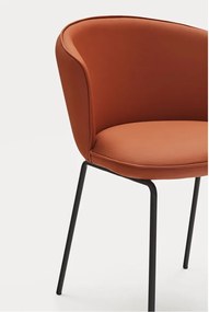 Оранжеви тапицирани трапезни столове в комплект 2 бр. Add – Teulat