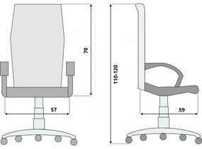 Директорски стол Royal Seat, Лумбарна опора, До 120 кг, Кафяв