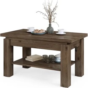 БРАВО Елегантен Орех - РАЗТЕГАТЕЛНА ХОЛНА МАСА С ПОВДИГАЩ МЕХАНИЗЪМ И С РАФТ