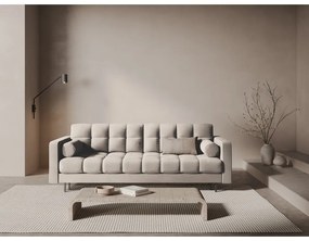 Бежов кадифен разтегателен диван с място за съхранение 222 cm Bali – Cosmopolitan Design