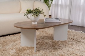 Кафе маса Sable, цвят Орех Бял