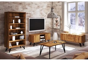 Дъбова дървена етажерка 91x185 cm Golo - The Beds