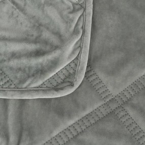 Сиво-зелено капитонирано покривало за легло 180x260 cm – Ixia