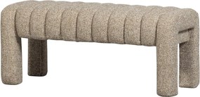 Светлокафява подплатена пейка от прежда с примки от букле Frex – WOOOD