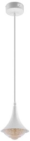LED Пендел LED/9W/230V Ø 14 см бял