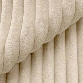 Кремав ъглов диван от рипсено кадифе (ляв ъгъл/U форма) Justin – Ropez