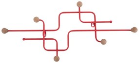 Червена метална стенна закачалка 60,5 cm Metro – PT LIVING