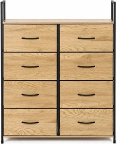 Комод с 8 текстилни чекмеджета и метална конструкция 107 x 80 x 24 см