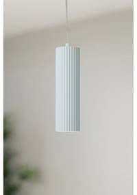 Бяла висяща лампа с метален абажур 7x7 cm Costilla - Markslöjd