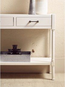 Бяла конзолна маса от масивен бор 35x91 cm Heritage – Premier Housewares