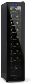 Klarstein Shiraz 18 Slim Uno, хладилник на вино, 18 бутилки, 5 - 18 °C, сензорно управление