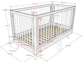 Бяло детско креватче 70x140 cm от масивен бук Forrest – Vipack