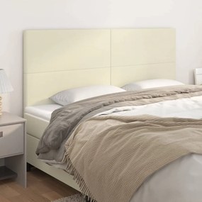 3116156 vidaXL Горни табли за легло 4 бр кремави 90x5x78/88 см,изкуствена кожа