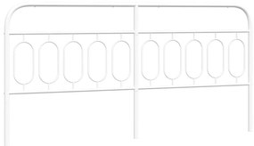 377204 vidaXL Метална табла за глава, бяла, 200 см