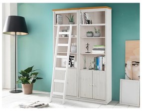 Бяла библиотека от масивен бор 148x223 cm Anita – Støraa