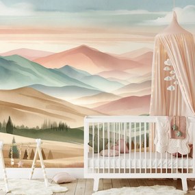 Фототапет – Пастелни планини в акварел