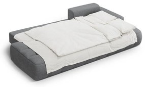 Сив сгъваем/с място за съхранение ъглов диван (десен ъгъл) Linz – Cosmopolitan Design