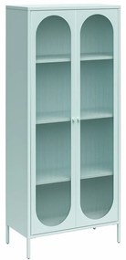 Светлосиня метална витрина 80x186x40 cm Luna – Støraa