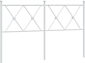 376583 vidaXL Метална резервна табла за легло, бяла, 137 см