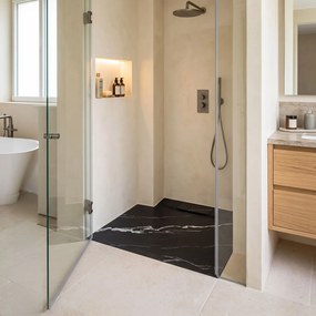 Корито за душ кабина Bazalt CARRARA BLACK 90x90
