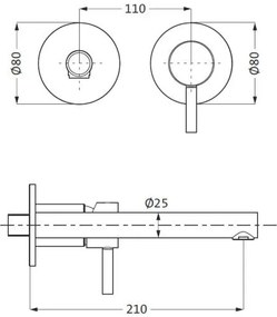 Външни части на стенната машина Herzbach DESIGN iX-Bronze