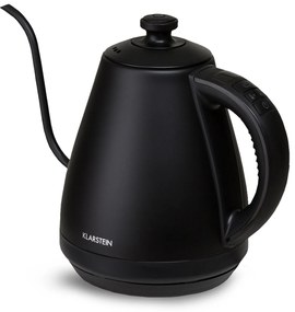 Klarstein Garcon, електрическа кана, 1 л, 2000 W, функция за задържане на топлината, гъше гърло, неръждаема стомана