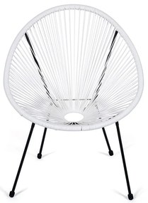 Бял градински фотьойл от изкуствен ратан Avocado - Bonami Selection